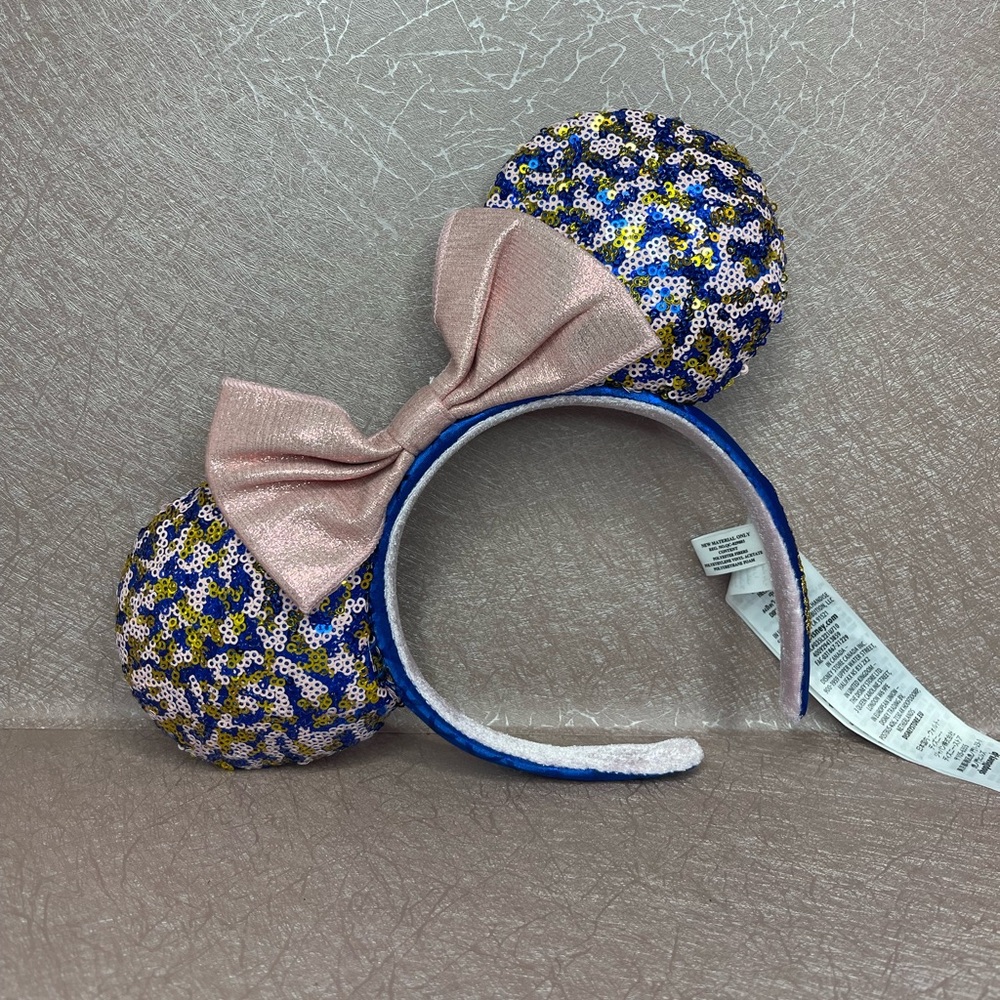Mickey Disney Ears Headband Rose gold sequins
